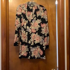 Reformation floral shirt dress/jacket